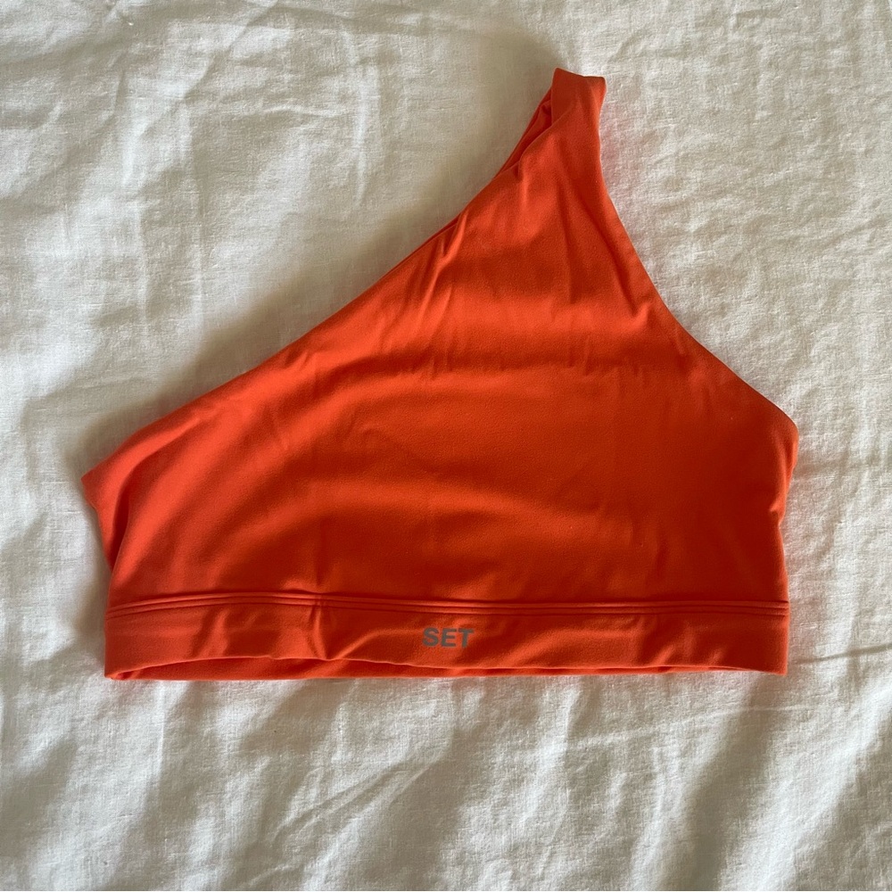 Set Active Orange One Shoulder Top